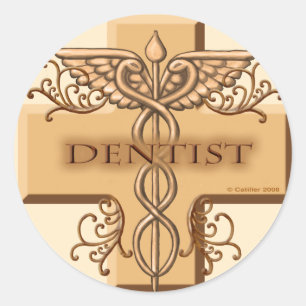 Autocollant Dentist Caduceus
