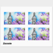 Autocollant d'enveloppe de fleurs Birdhouse & Hydr (Feuille)