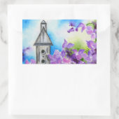 Autocollant d'enveloppe de fleurs Birdhouse & Hydr (Sac)