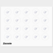 Autocollant d'enveloppe initiale bleu (Feuille)