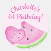 Autocollant d'enveloppe pour le 1er anniversaire P (Devant)