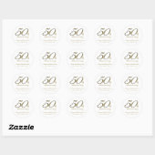 Autocollant d'enveloppe pour le 50e anniversaire  (Feuille)