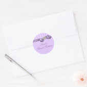Autocollant d'enveloppe Sweet 16 à ruban violet (Enveloppe)