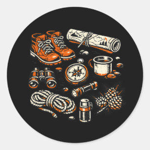 Autocollant d'équipement de camping vintage Rétr