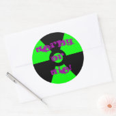 Autocollant derby à rouleau vert et noir radioacti (Enveloppe)