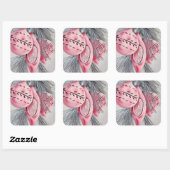 Autocollant des ampoules de Noël rétro vintage (Feuille)