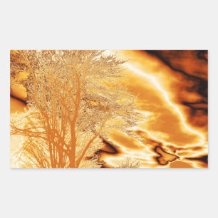 Autocollant des Arbres d'or moulé