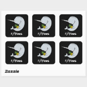 Autocollant des arbres Narwhal (Feuille)