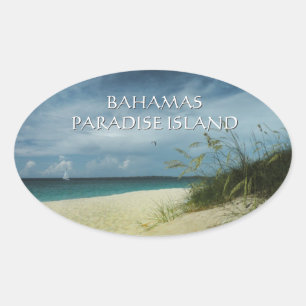 Autocollant des Bahamas d'île de paradis