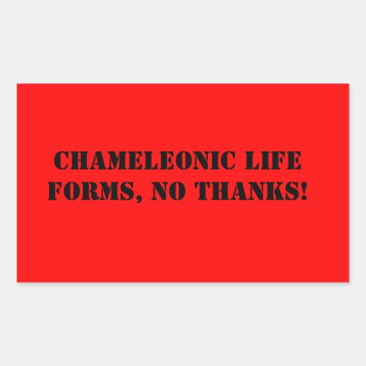 Autocollant des formes de vie chaméléonique (Devant)