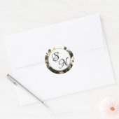 Autocollant des initiales de bouquet Fleur sauvage (Enveloppe)