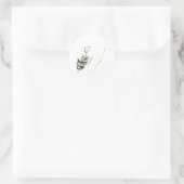 autocollant des initiales des fêtes d'hiver (Sac)