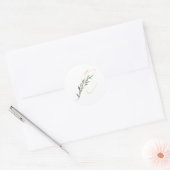 autocollant des initiales des fêtes d'hiver (Enveloppe)