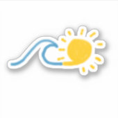 Autocollant des vagues ensoleillées (Devant)