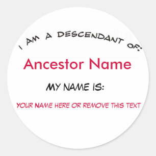 Autocollant - descendant de…