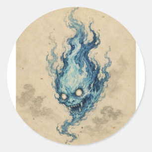 Autocollant d'esprit Onibi de Flamme Dorée