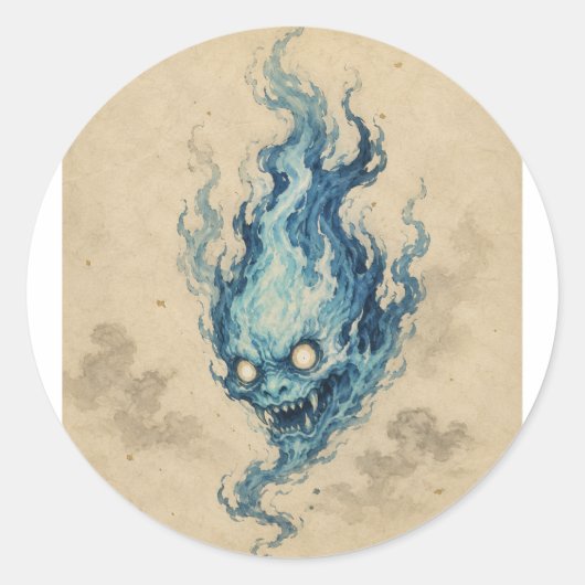 Autocollant d'esprit Onibi de Flamme Dorée (Devant)