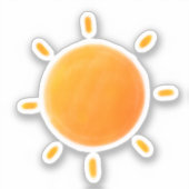 Autocollant dessin de soleil mignon (Recto)