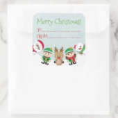autocollant d'étiquette cadeau de Noël (Sac)