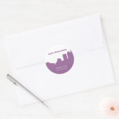 Autocollant d'étiquette d'adresse de Skyline (Enveloppe)
