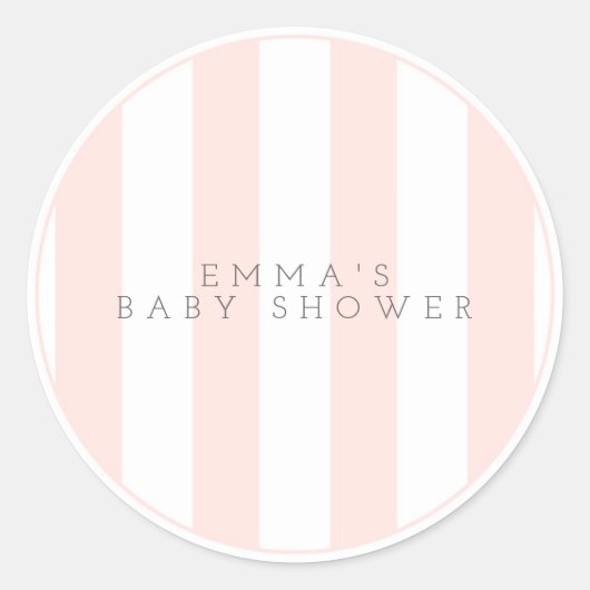 Autocollant d'étiquette de Baby Shower Bébé Douce (Devant)