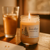 Autocollant d'étiquette de bougie de Noël perce-ne