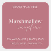 Autocollant d'étiquette de bougie rose et rouge pe (Devant)