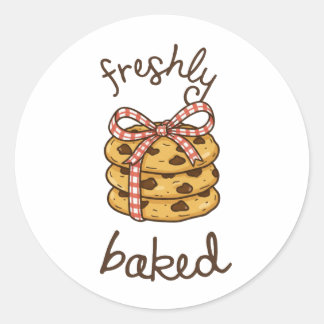 Autocollant d'étiquette de cookie fraîchement cuit