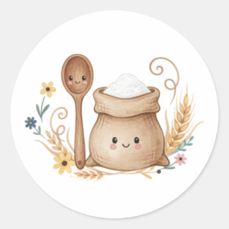 Autocollant d'étiquette de cuisson Cottagecore | B