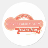 Autocollant d'étiquette de ferme Badge Vintage (Devant)