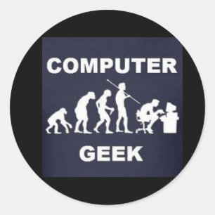 Autocollant d'étiquette de geek d'ordinateur
