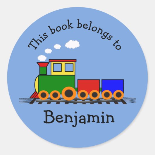 Autocollant d'étiquette de livre Petit Train (Devant)