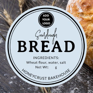 Autocollant d'étiquette de pain au levain de la bo