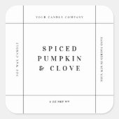 Autocollant d'étiquette de produit de bougie Étiqu (Devant)