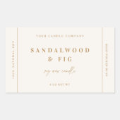 Autocollant d'étiquette de produit de pot de bougu (Devant)