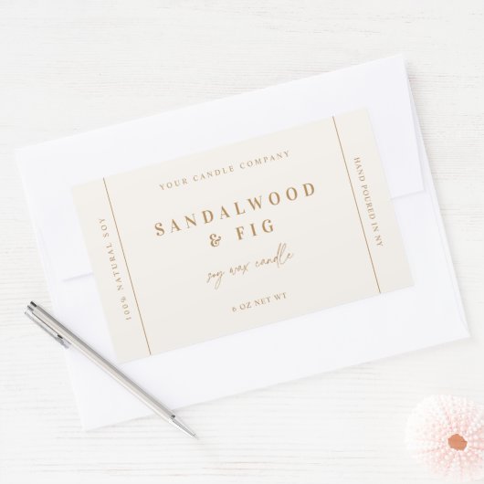 Autocollant d'étiquette de produit de pot de bougu (Enveloppe)