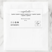 Autocollant d'étiquette de produit d'ingrédient de (Sac)