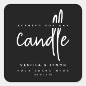 Autocollant d'étiquette de produit noir à écriture (Devant)