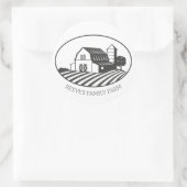 Autocollant d'étiquette d'illustration de ferme de (Sac)