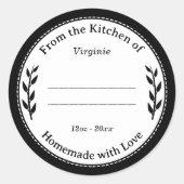 Autocollant d'étiquette fait maison avec amour noi (Devant)