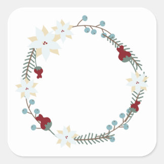 Autocollant d'étiquette florale