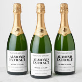 Autocollant d'étiquette moderne d'extrait d'amande (Bouteilles)