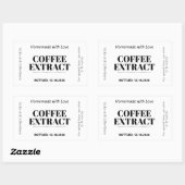 Autocollant d'étiquette moderne d'extrait de café (Feuille)