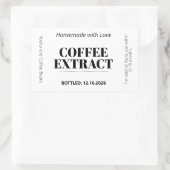 Autocollant d'étiquette moderne d'extrait de café (Sac)