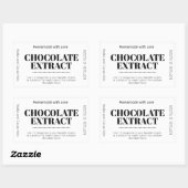 Autocollant d'étiquette moderne d'extrait de choco (Feuille)