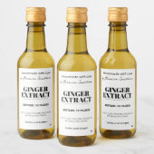 Autocollant d'étiquette moderne d'extrait de ginge (Bouteilles)