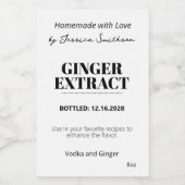 Autocollant d'étiquette moderne d'extrait de ginge (Étiquettes simples)