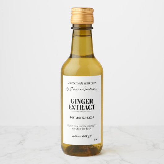 Autocollant d'étiquette moderne d'extrait de ginge (Devant)