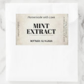 Autocollant d'étiquette moderne d'extrait de menth (Sac)