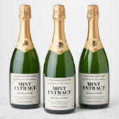 Autocollant d'étiquette moderne d'extrait de menth (Bouteilles)